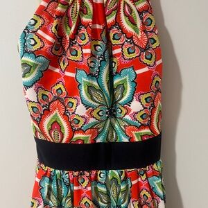 Eliza J Multicolor Halter Maxi Dress